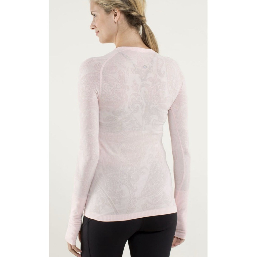 Lululemon Swiftly Tech Long Sleeve Pink Paisley Size 8